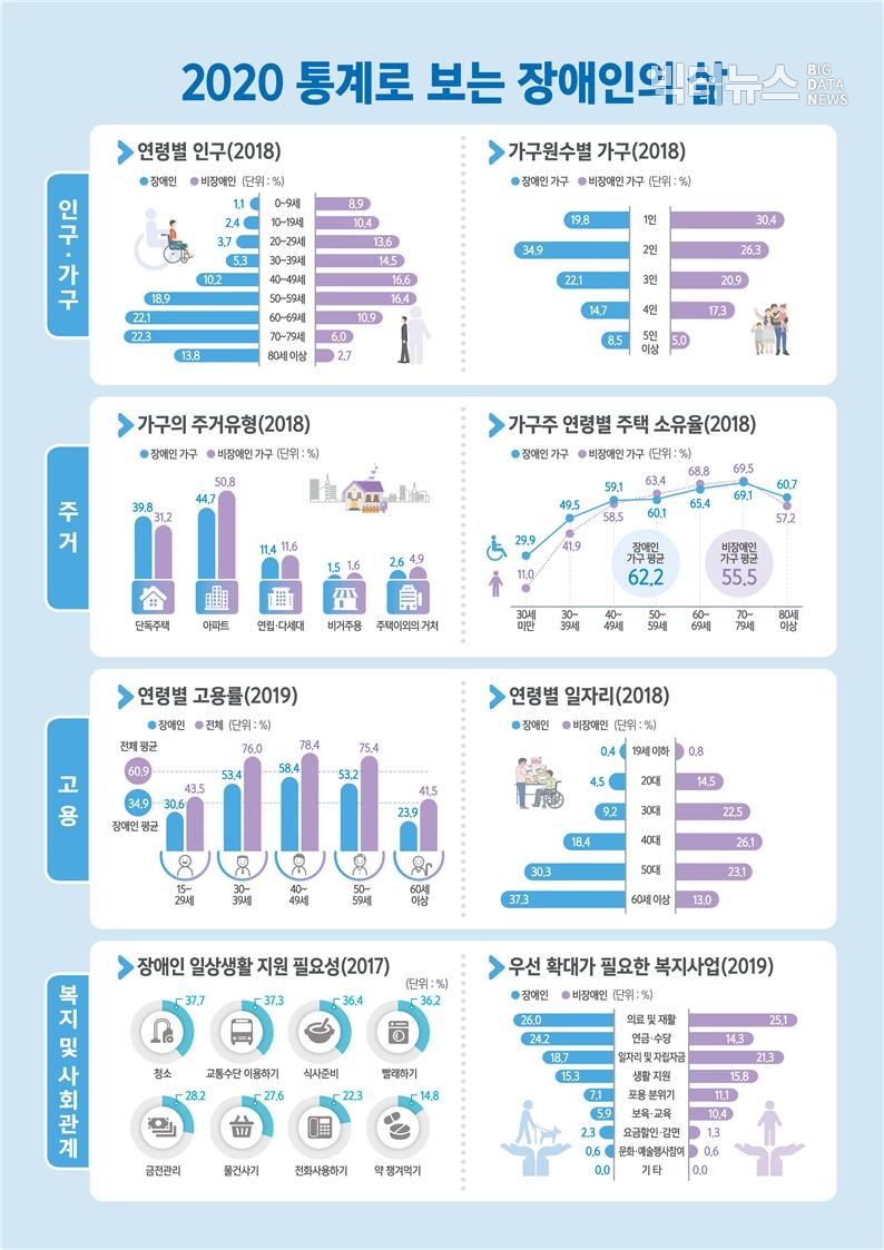 출처=통계청 '2020 통계로 보는 장애인의 삶(2020.7.24)'