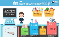 [통계N] 8월 소비자물가, 배추37.3%↑ㆍ상추 57.5%↑ㆍ파 38.5%↑